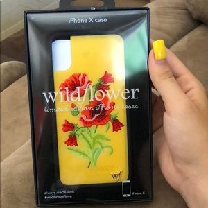 I phone X yellow flower case